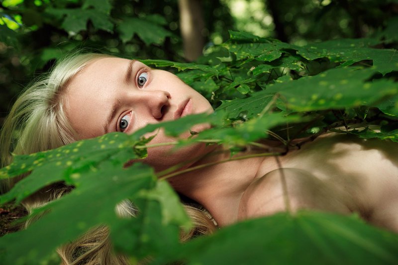 девушка, портрет, блондинка, лес, природа, Ринаphoto preview