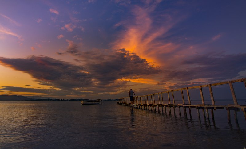 boat,sea.sunset,sunrise,clouds,sky, photo preview