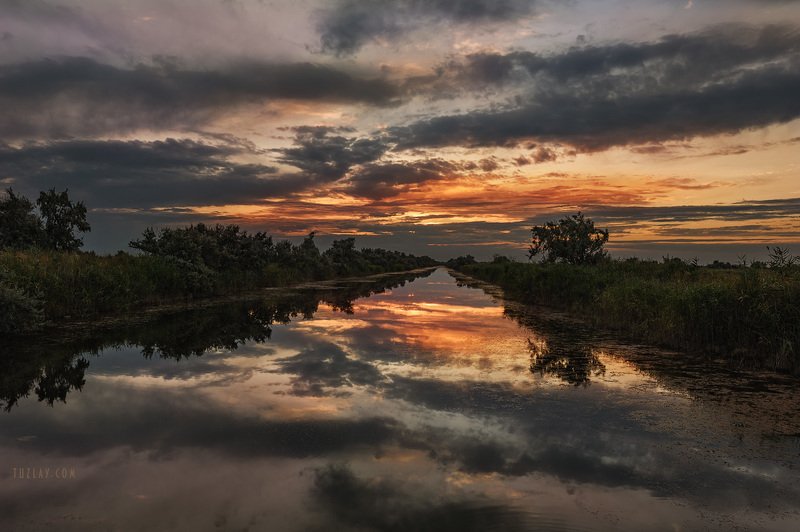 земля таманская, таманский полуостров, вечер, камыши, водоём Продолжение про Таманские вечера в камышах фото превью