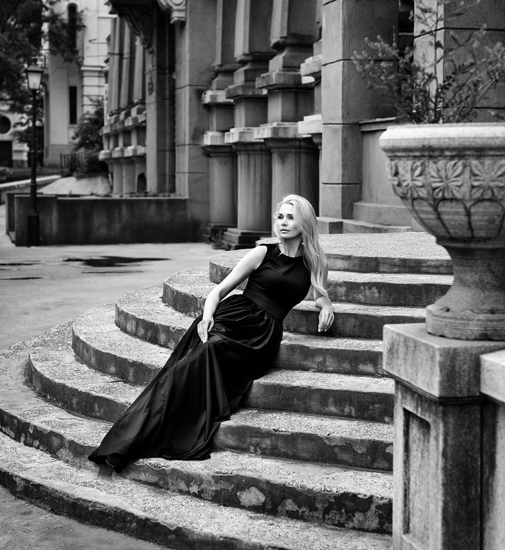 черно-белое, женщина, портрет Татьянаphoto preview