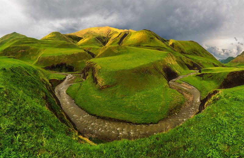 природа, пейзаж, горы, кавказ, природа россии, дикая природа, закат, свет, облака, вечер, весна, ***photo preview