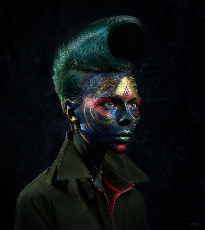 портрет, makeup, макияж, космос, мульт, wall art, model, space, hair, modern Mod 19photo preview