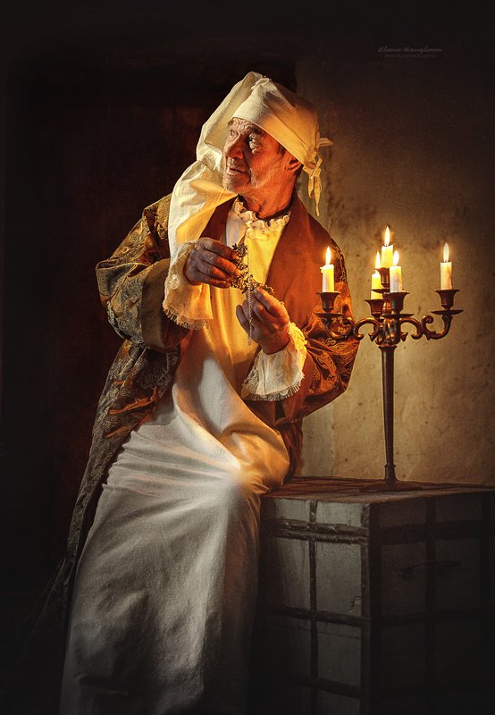 портрет, фото, мужчина, старец, дед, концептуальное, арт, винтаж, ретро Старецphoto preview