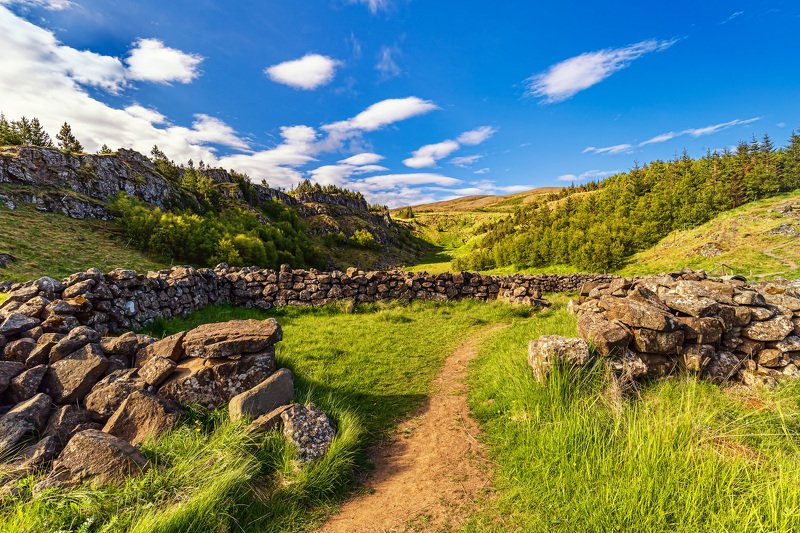 пейзаж, солнце, долина, исландия, камни,природа Тропаphoto preview