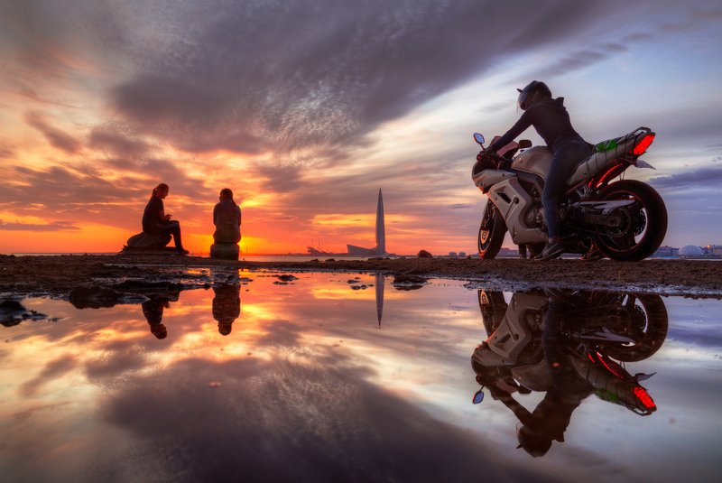 Июльские закаты под мостом ЗСДphoto preview