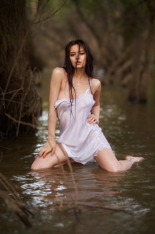 ню, девушка, цветок, юность, тело, красота, загар Майяphoto preview