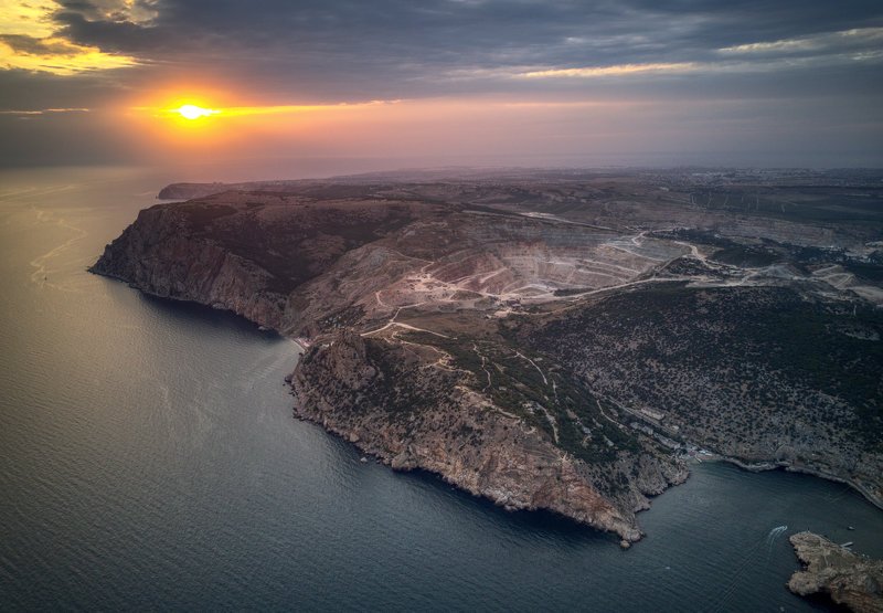 крым, черное мрое, мыс фиолент, балаклава, сумерки, dji, dji mavic pro, mavic pro Мыс фиолентphoto preview