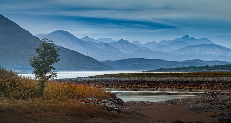 scotland, landscape, sky, evening Near Eilean Donan Castle, Scotlandphoto preview