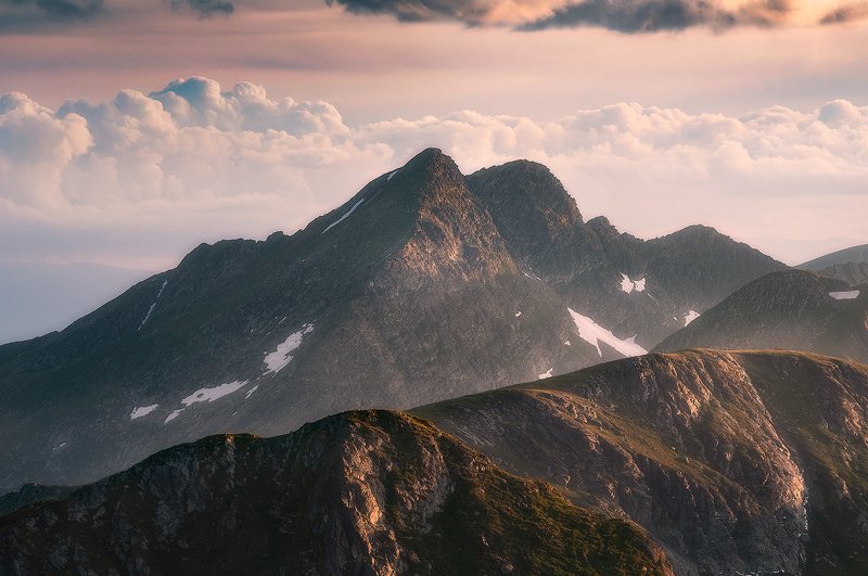 fagaras, romania, landscape, sunset Head in the cloudsphoto preview