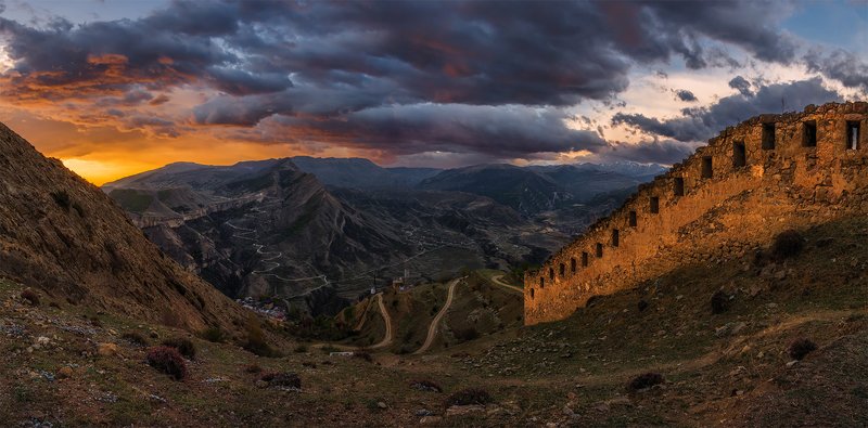 природа, пейзаж, горы, кавказ, природа россии, дикая природа, рассвет, свет, облака, утро, весна, ***photo preview