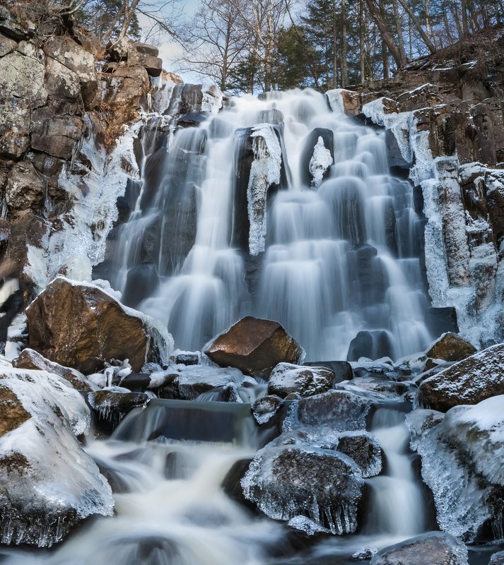 #пейзаж #водопад #зимний Хрустальный.photo preview