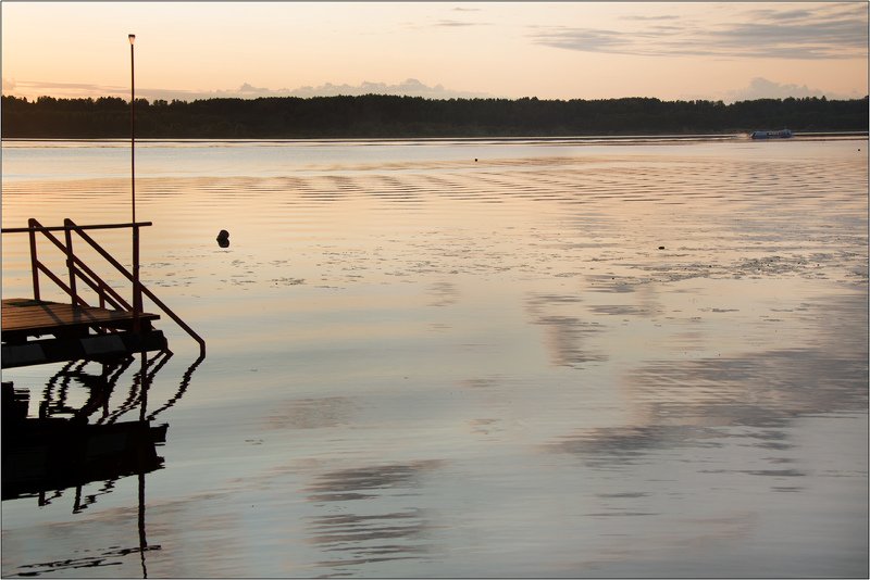 волга, вечер, закат, река Геометрия заката на Волгеphoto preview