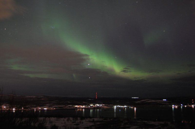 северное сияние, кольский п-ов, венера и юпитер Aurora Borealisphoto preview