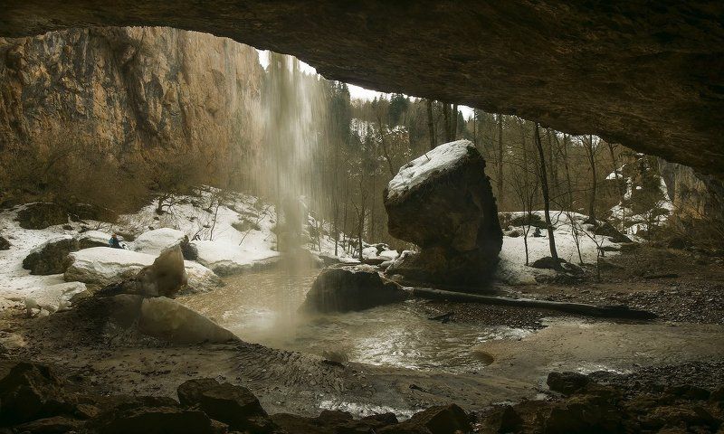 горы, кавказ, водопад, река, весна,чинарка, мезмай, русский хутор С ТОЙ СТОРОНЫ ,,,,! фото превью