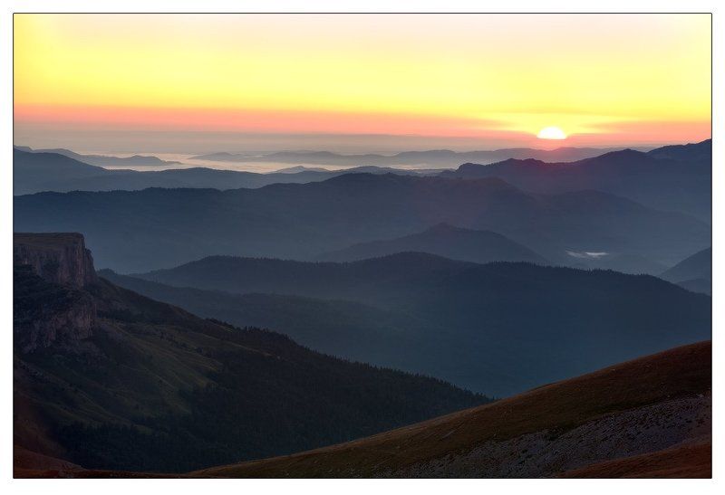 оштен, лаго-наки, адыгея, утро, рассвет, горы Лаго-Наки, утроphoto preview