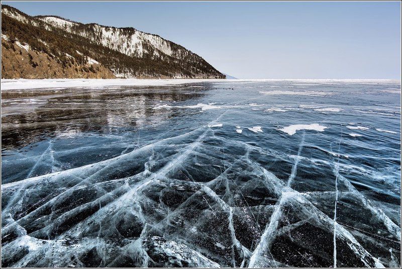 байкал, лёд Весенний пейзаж Байкалаphoto preview