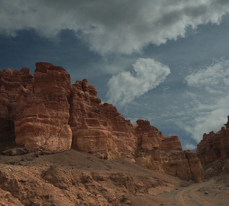 каньон, облака, весна, дорога, пейзаж На дне Каньона.photo preview