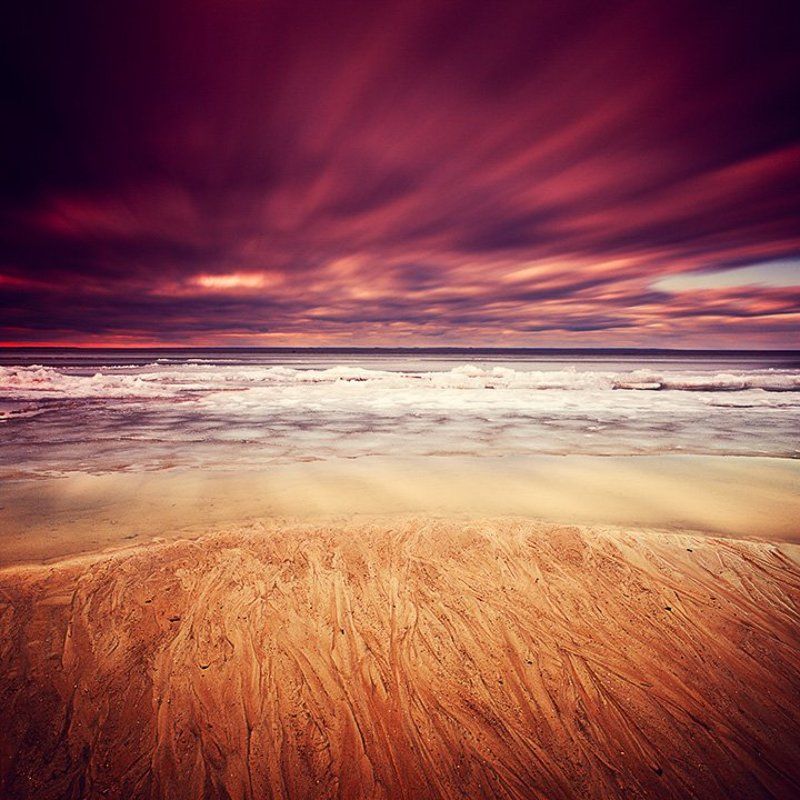 пейзаж, длинная выдержка, закат, каховка *photo preview