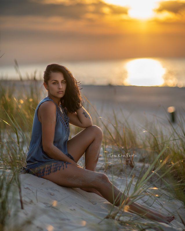 d850, nikon, beach, girl, 85mm, sunset, baltic, poland Angelaphoto preview
