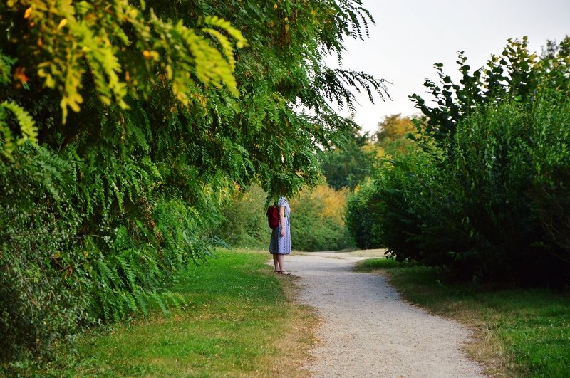 The Red Backpack Girlphoto preview