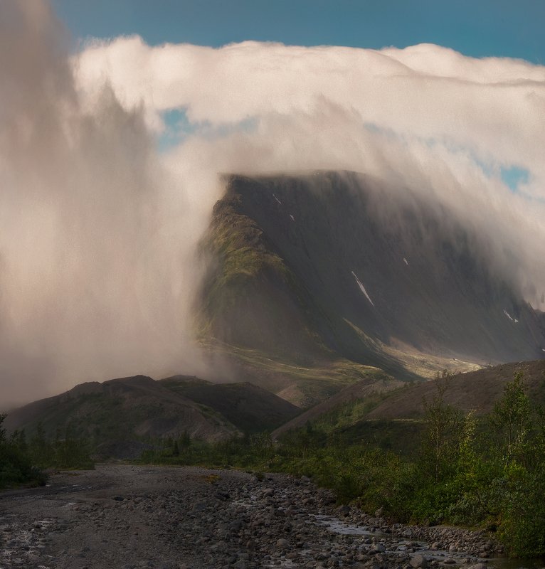 Khibiny, White nights, mountains, Хибины, Кольский полуостров, полярный день, белые ночи Белые ночи в Хибинах/ White nights in Khibinyphoto preview