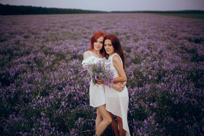 портрет, девушки, природа, цветы Purplephoto preview