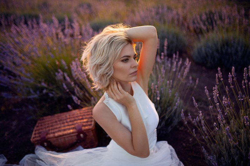 portrait, lavander, sun, summer, sun light, natural light, canon 5d mark2, sigma35mm, mood Lavander & Sunlight фото превью