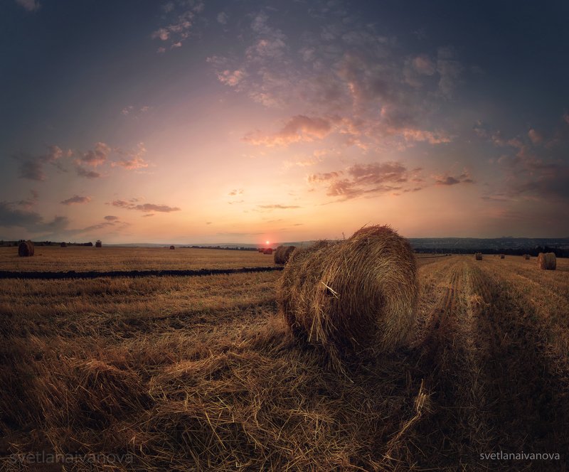 закат, горы, поле, ессентуки, лето, ставропольский край, предгорный район, кмв, трактор, уборка На закате лета...photo preview