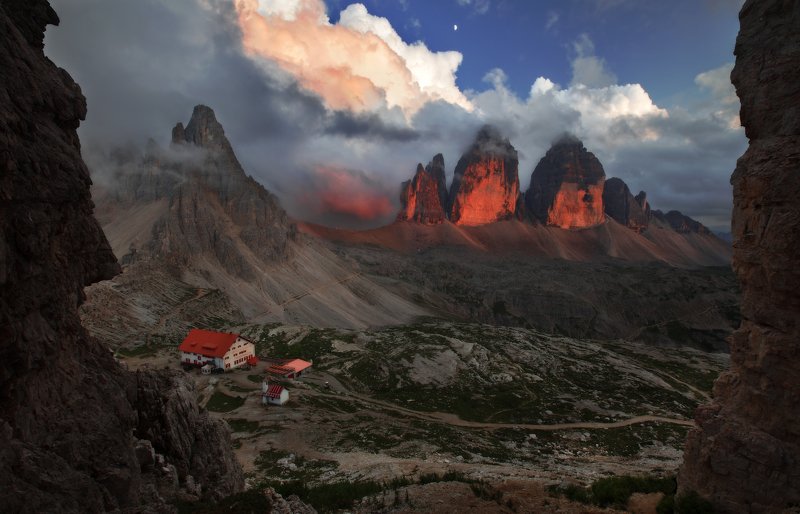 dolomites, tre cime of lavredo, 2999 meatres, italy, three peaks, south tyrol, италия, доломиты Three Peaksphoto preview