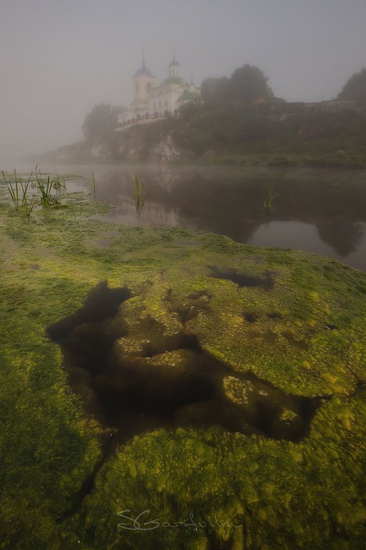 Урал, Средний Урал, Чусовая, река, тина, болото, церковь, георгиевская церковь Цветущая Чусоваяphoto preview
