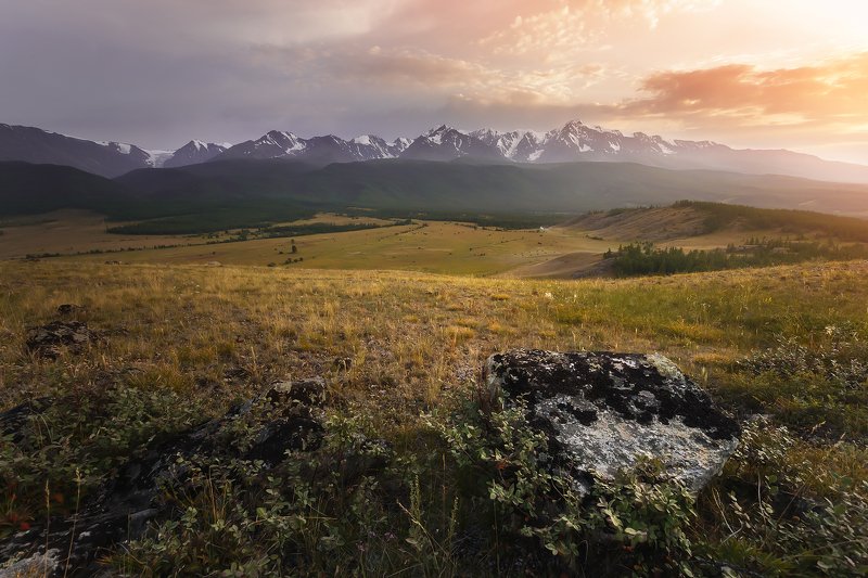 природа, пейзаж, закат, горы, алтай Сказочный Алтайphoto preview