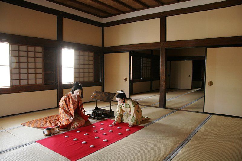 замок белой цапли, химедзи, осакапония, интерьер, люди, дама, традиция Замок Белой Цапли. Осакаphoto preview