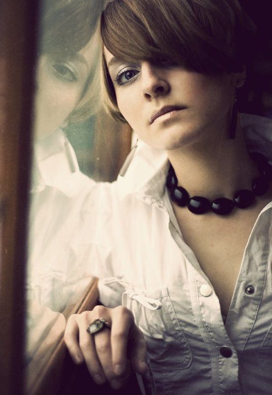 девушка, портрет Дождьphoto preview