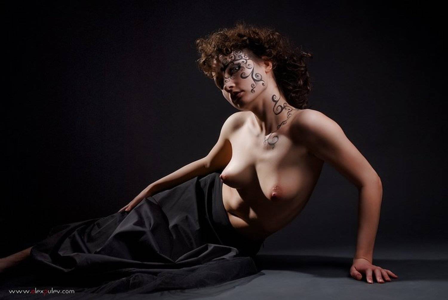 ню, девушка, ажур, Александр Путев