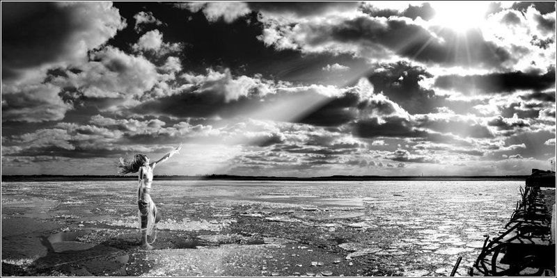 девушка,солнце,вода,лед,татаринцев К солнцу .....photo preview