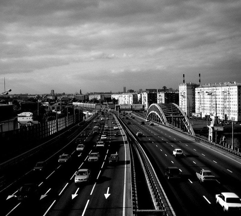 город, чб photo preview