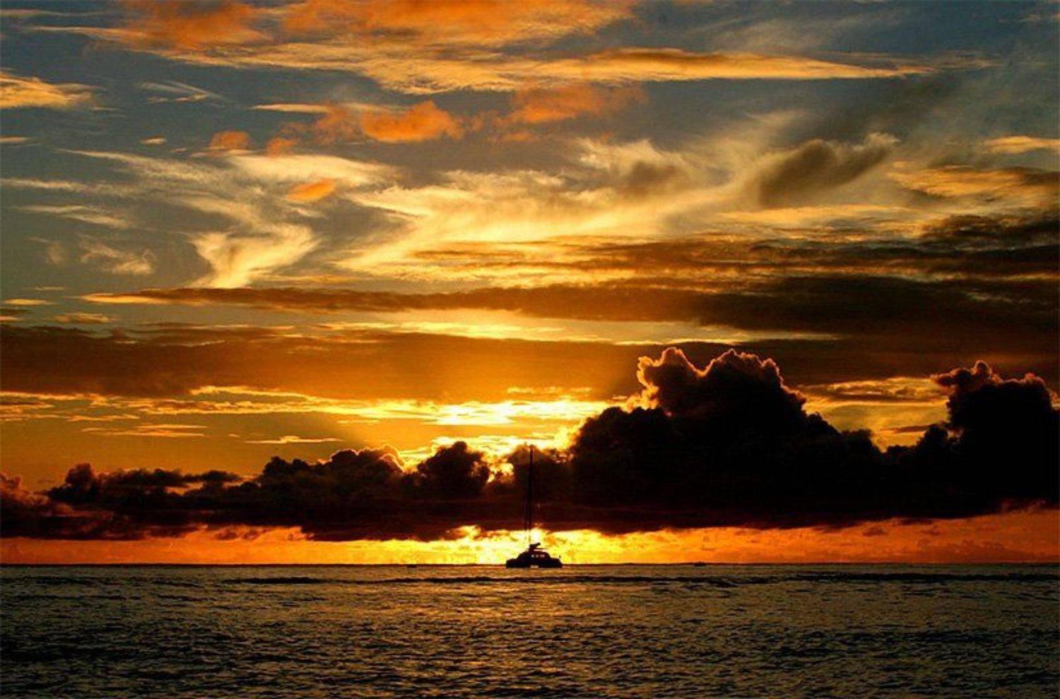 Sun fire.... Автор: Александр Цабель море, океан, вода, закат, облака, Александр Цабель