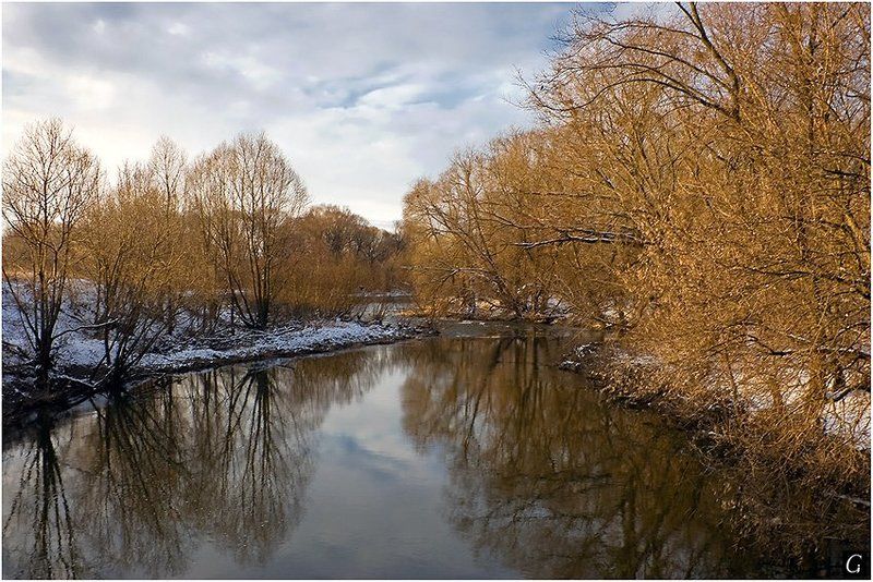 март,весна,утро,река,пахра,подмосковье Мартовское утро.photo preview