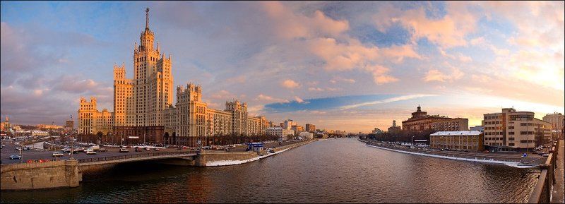 москва котельниковская набережная закат Огненная фото превью