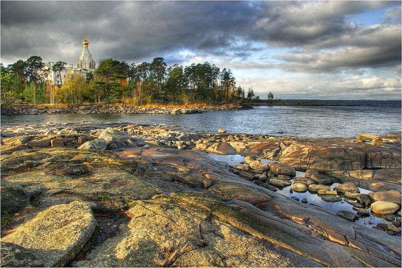 о. валаам, никольский скит. О. Валаам. Вид на Никольский скит.photo preview