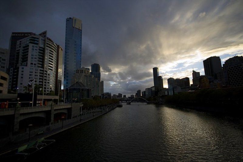 melbourne, australia, sunset, cityscape Melbourne sunsetphoto preview