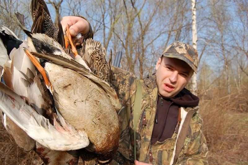 утки, охотник, охота Удачная охотаphoto preview