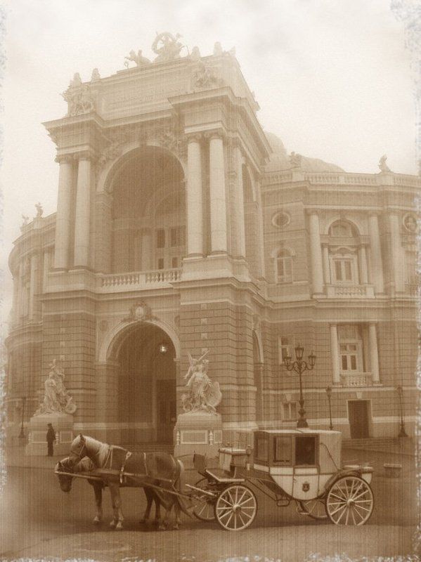 одесса, оперный театр, театр оперы и балета старое фото старого городаphoto preview