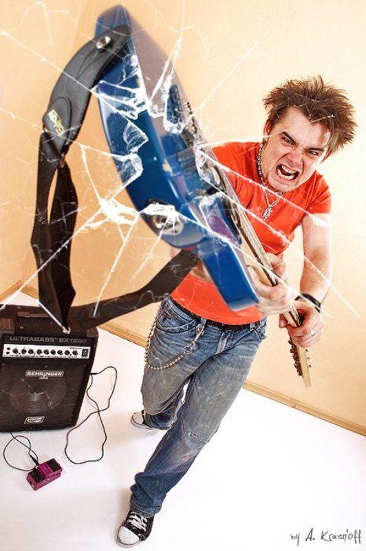 парень, гитара, портрет, стекло, удар, объектив ОП! и нет объектива :)))photo preview