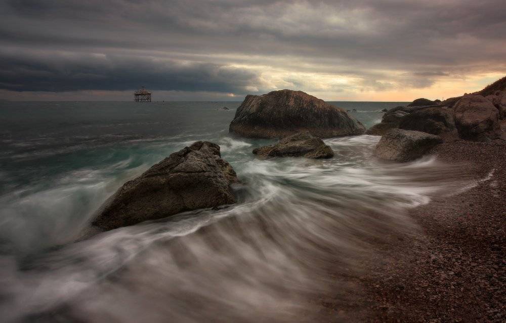 крым, зима, море, вечер, кацивели, Петриченко Валерий