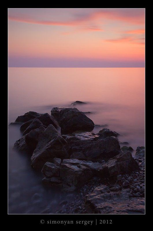 длинная выдержка, Камни, Море, Небо, черногория 2 минуты не моргнув....photo preview