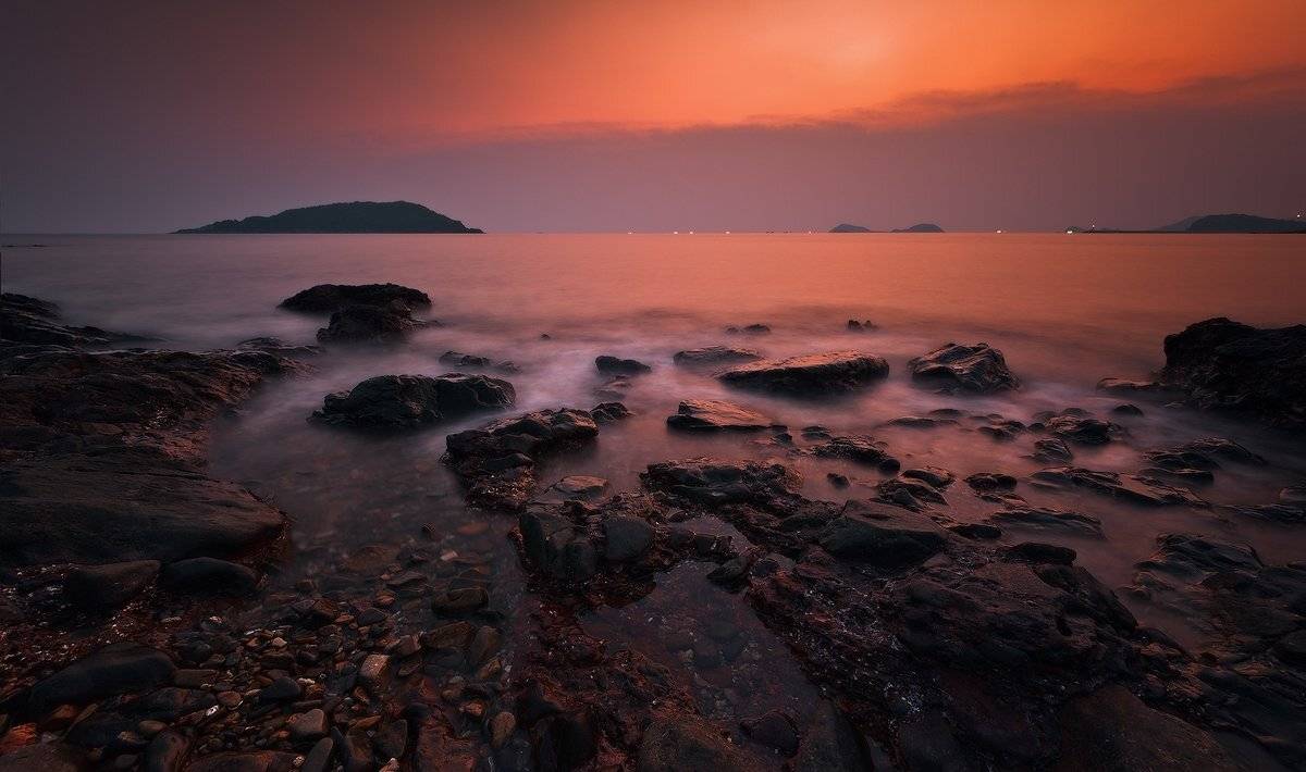 тай, море, камни, закат, Boris Bogdanov