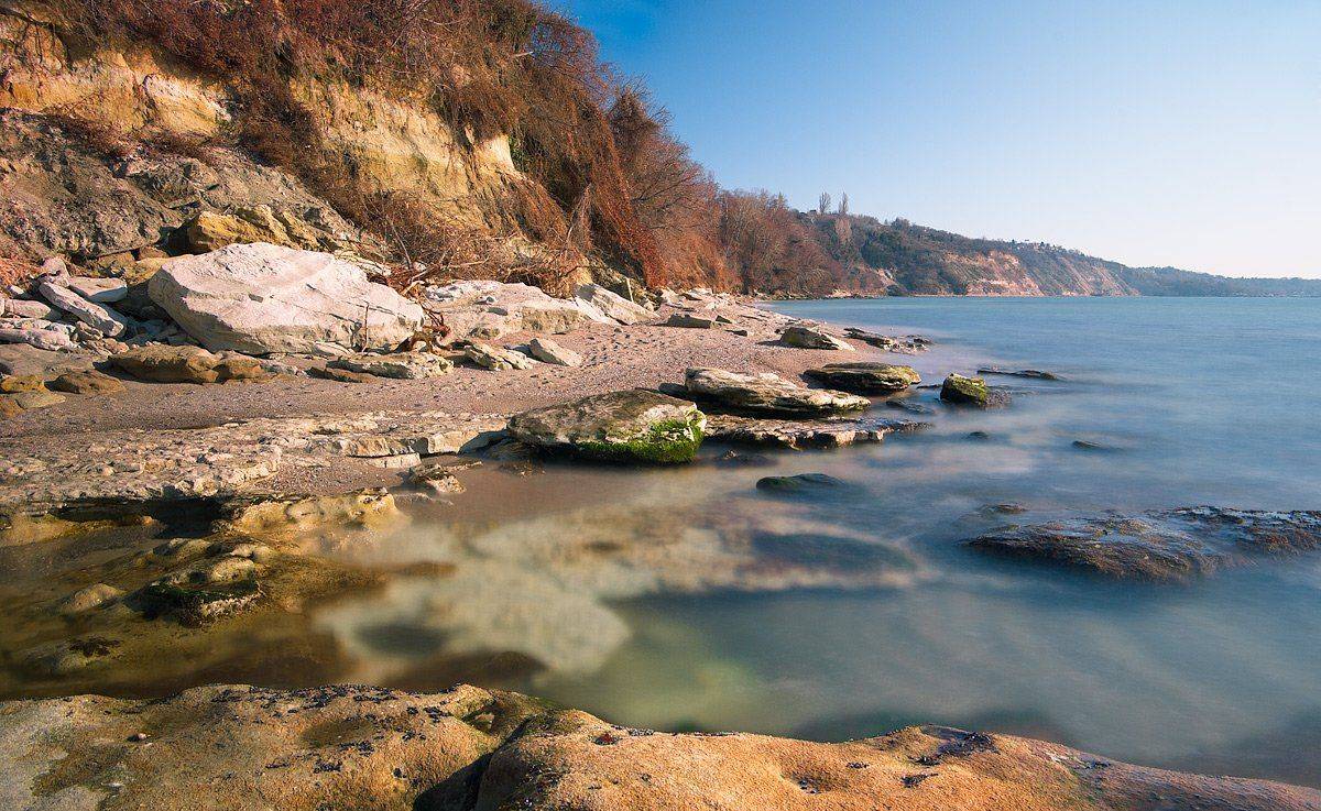 зимний, пейзаж, море, морская, вода, Simeon Kolev