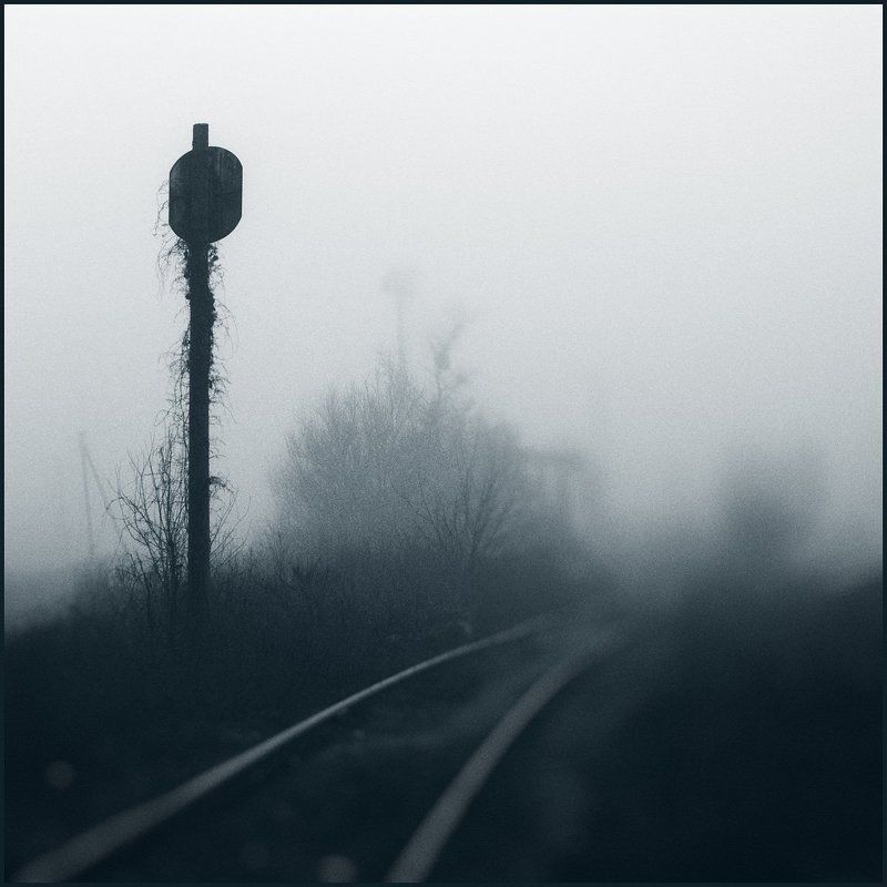 железная дорога, туман, рельсы, бесконечность В никуда из ниоткудаphoto preview