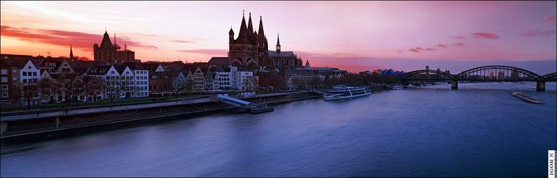 кельн, германия, пейзаж Вечерний Кельнphoto preview